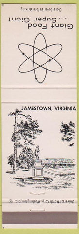 Matchbook Cover - Giant Food Grocery Store Jamestown VA