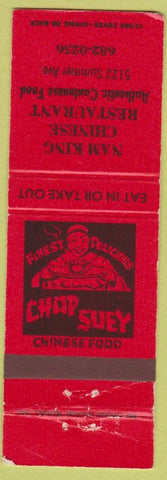 Matchbook Cover - Nam King Chinese Restaurant NO TOWN