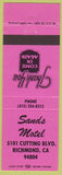 Matchbook Cover - Sands Motel Richmond CA