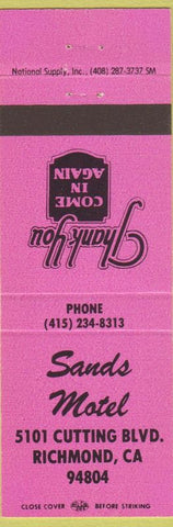 Matchbook Cover - Sands Motel Richmond CA