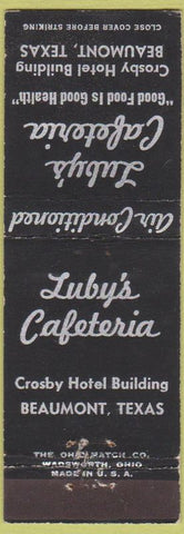 Matchbook Cover - Luby's Cafeteria Beaumont TX