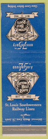 Matchbook Cover - Cotton Belt Railroad ST Louis Southwestern 1952