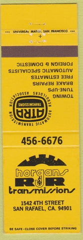 Matchbook Cover - Horgan's R J R Transmissions San Rafael CA