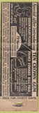Matchbook Cover - Ten Crown Gum Knoxville TN Rufus King WORN