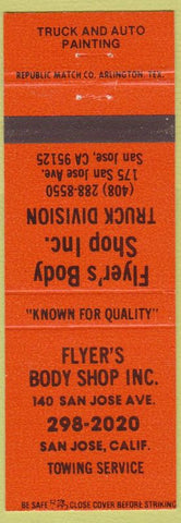 Matchbook Cover - Flyer's Body Shop San Jose CA