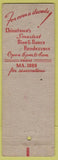 Matchbook Cover - Louise's Chinese Garden Seattle WA WEAR