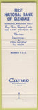 Matchbook Cover - First National Bank Glendale Milwaukee WI