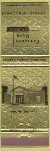 Matchbook Cover - Citizens Bank Juneau WI