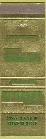 Matchbook Cover - Citizens State Bank Ysleta El Paso TX