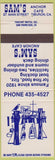 Matchbook Cover - Sam's Anchor Cafe Tiburon CA