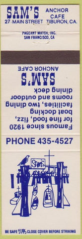 Matchbook Cover - Sam's Anchor Cafe Tiburon CA