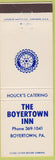 Matchbook Cover - Boyertown Inn PA Rotary International