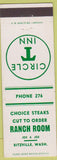 Matchbook Cover - Circle T Inn Ritzville WA