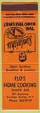 Matchbook Cover - Flo's Home Cooking Saratoga Springs NY
