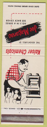 Matchbook Cover - Kaiser Chemicals Joe Magarac Oakland CA Akron OH 1954
