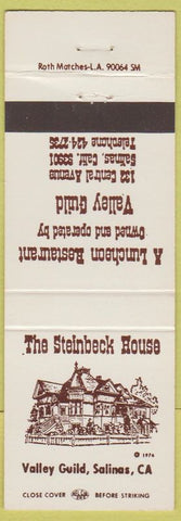Matchbook Cover - Steinbeck House Salinas CA