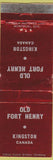 Matchbook Cover - Old Fort Henry Kingston ON Canada