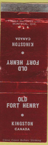 Matchbook Cover - Old Fort Henry Kingston ON Canada