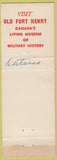 Matchbook Cover - Old Fort Henry Kingston ON Canada