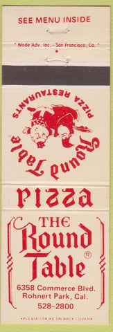 Matchbook Cover - Round Table Pizza Rohnert Park CA