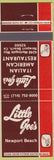 Matchbook Cover - Little Joe's Italian Restaurant Newport Beach CA