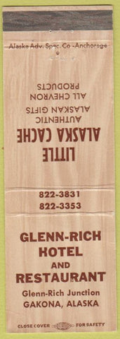 Matchbook Cover - Glenn Rich Hotel Gakona AK WEAR