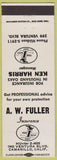 Matchbook Cover - AF Fuller Insurance Thousand Oaks Camarillo CA