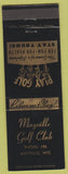 Matchbook Cover - Mayville Golf Club Mayville WI WEAR