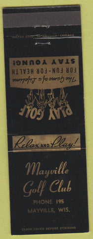Matchbook Cover - Mayville Golf Club Mayville WI WEAR