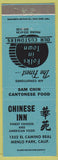 Matchbook Cover - Chinese Inn Menlo Park CA blue