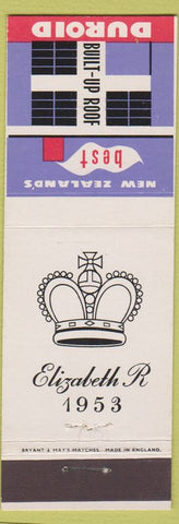 Matchbook Cover - Queen Elizabeth Coronation New Zealand Duroid