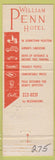 Matchbook Cover - William Penn Hotel Houston TX