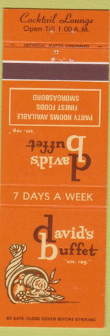 Matchbook Cover - David's Buffet Evendale OH