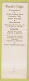 Matchbook Cover - David's Buffet Evendale OH