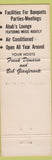 Matchbook Cover - Yankee Clipper Restaurant Sandwich MA