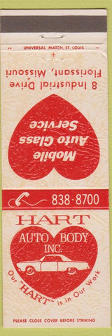 Matchbook Cover - Hart Auto Body Florissant MO