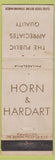Matchbook Cover - Horn Hardart Philadephia PA WORN