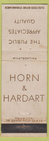 Matchbook Cover - Horn Hardart Philadephia PA WORN