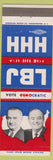 Matchbook Cover - Lyndon B Johnson Hubert H Humphrey President Election