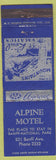 Matchbook Cover - Alpine Motel Banff National Park