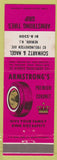 Matchbook Cover - Armstrong Tires Schwartz Nagel Newark NJ