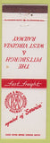 Matchbook Cover - The Pittsburgh and West Virginia Railroad