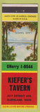 Matchbook Cover - Kiefer's Tavern Cleveland OH CREASE