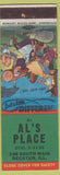 Matchbook Cover - Al's Place Decatur IL hillbilly