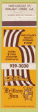 Matchbook Cover - Pastorino's Brittany Inn Walnut Creek CA