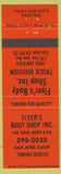 Matchbook Cover - Flyer's Body Shop San Jose CA