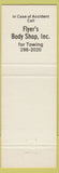 Matchbook Cover - Flyer's Body Shop San Jose CA