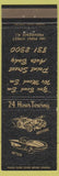 Matchbook Cover - Point Street Auto Body Providence RI