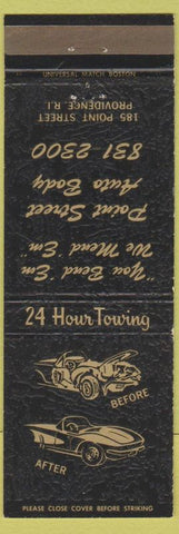 Matchbook Cover - Point Street Auto Body Providence RI