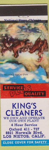Matchbook Cover - King's Cleaners Los Nietos CA